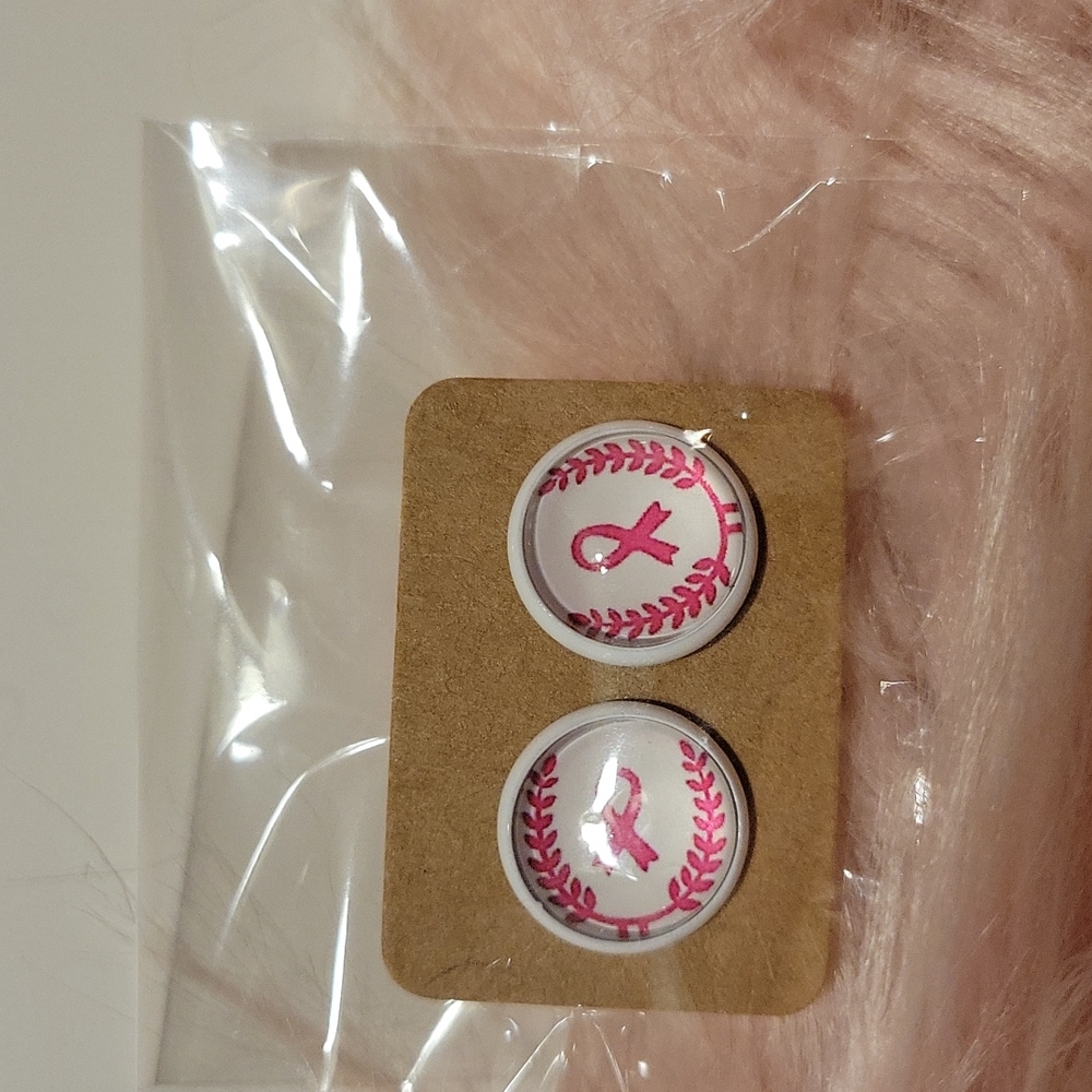 SALE! Breast Cancer Awareness Earrings Pink Ribbon